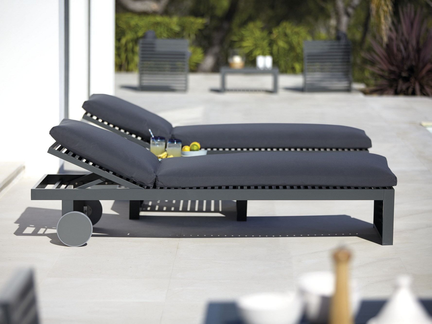 Алюминиевая откидная Садовая кровать с колесами GANDIABLASCO DNA ARCH-00056439 - Вид №9