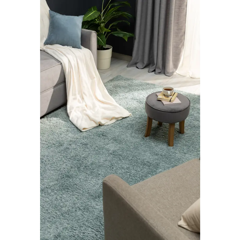 Ковер полипропилен Шагги Тренд L001 100x200 см цвет голубой MERINOS STLM-2137324 - Вид №4