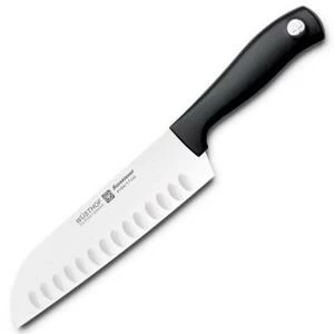 Нож кухонный японский «Шеф» Silverpoint, с углублением на кромке, 17 см