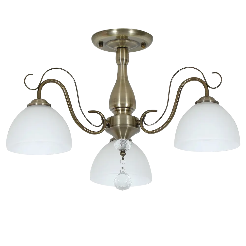 Люстра на штанге Primavera 3 лампы 12 м² цвет бронза SCHAFFNER STLM-2171529 - Вид №2