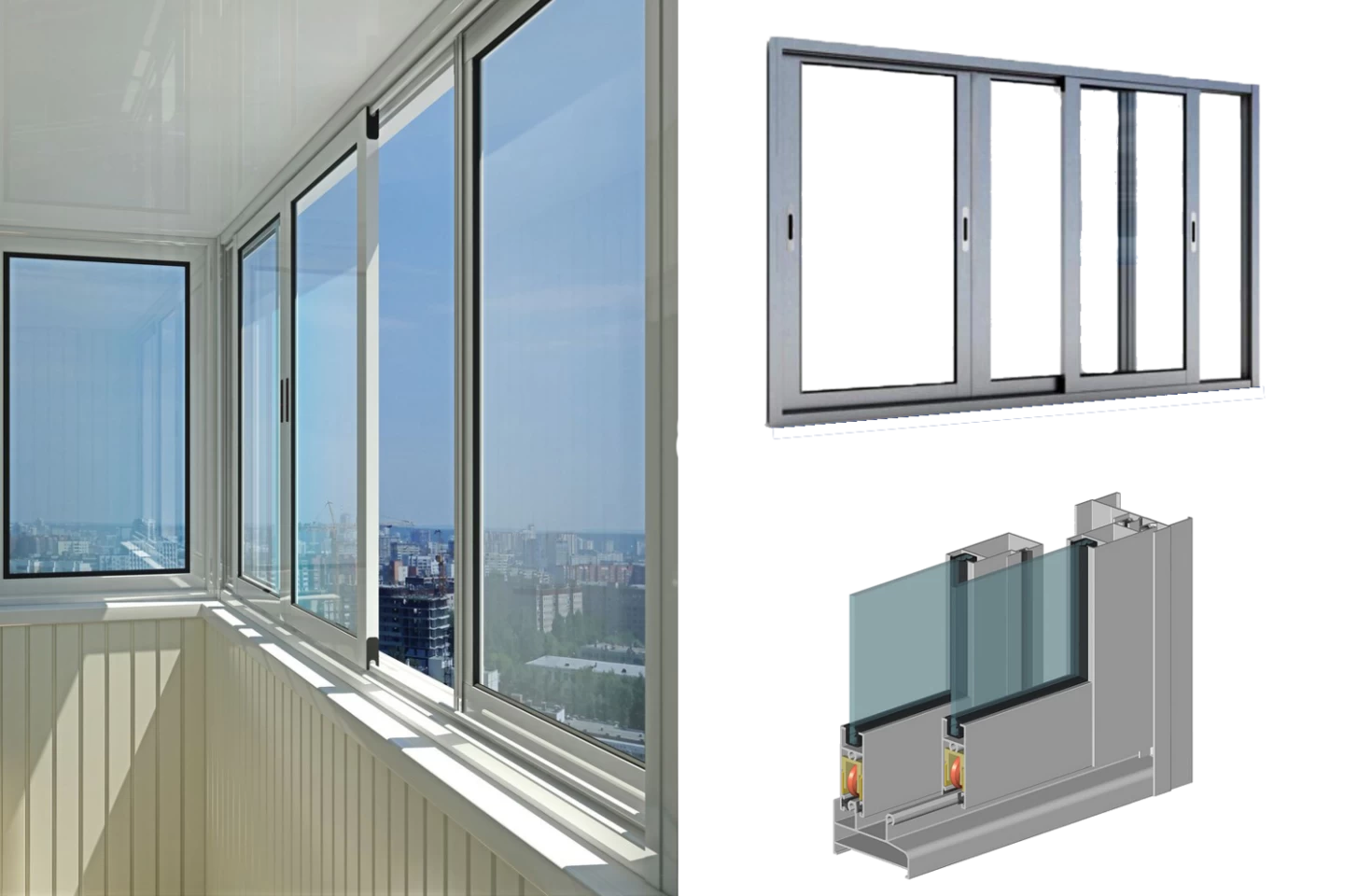 Как выбрать алюминиевый профиль для установки остекления лоджии или балкона? +Фото и Видео