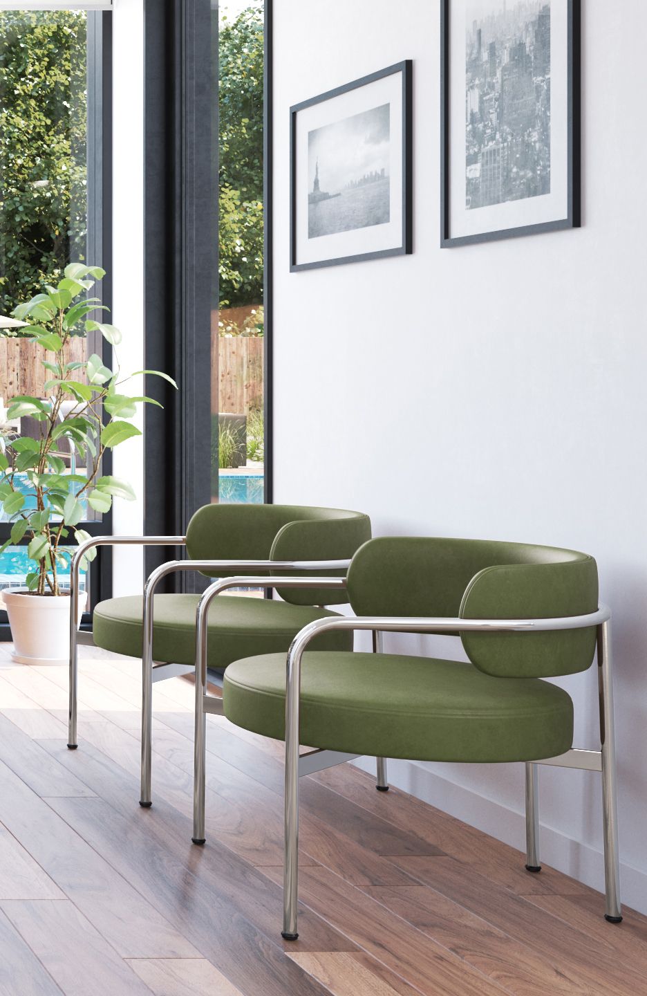 Тканевое кресло с подлокотниками JOB’S Giotto ARCH-00091139 - Вид №2