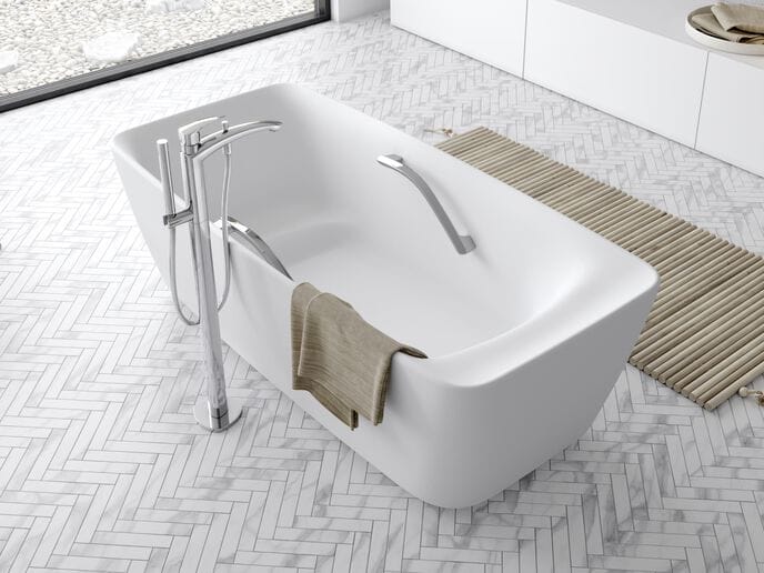 Прямоугольная ванна в центре комнаты TOTO FLOATING ARCH-00055631