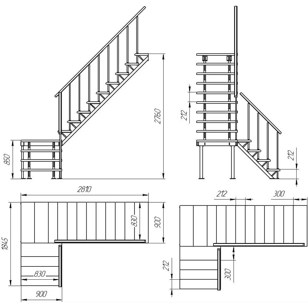 Лестница универсальная ЛЕС-05 ЛЕСЕНКА STLM-2174197 - Вид №2
