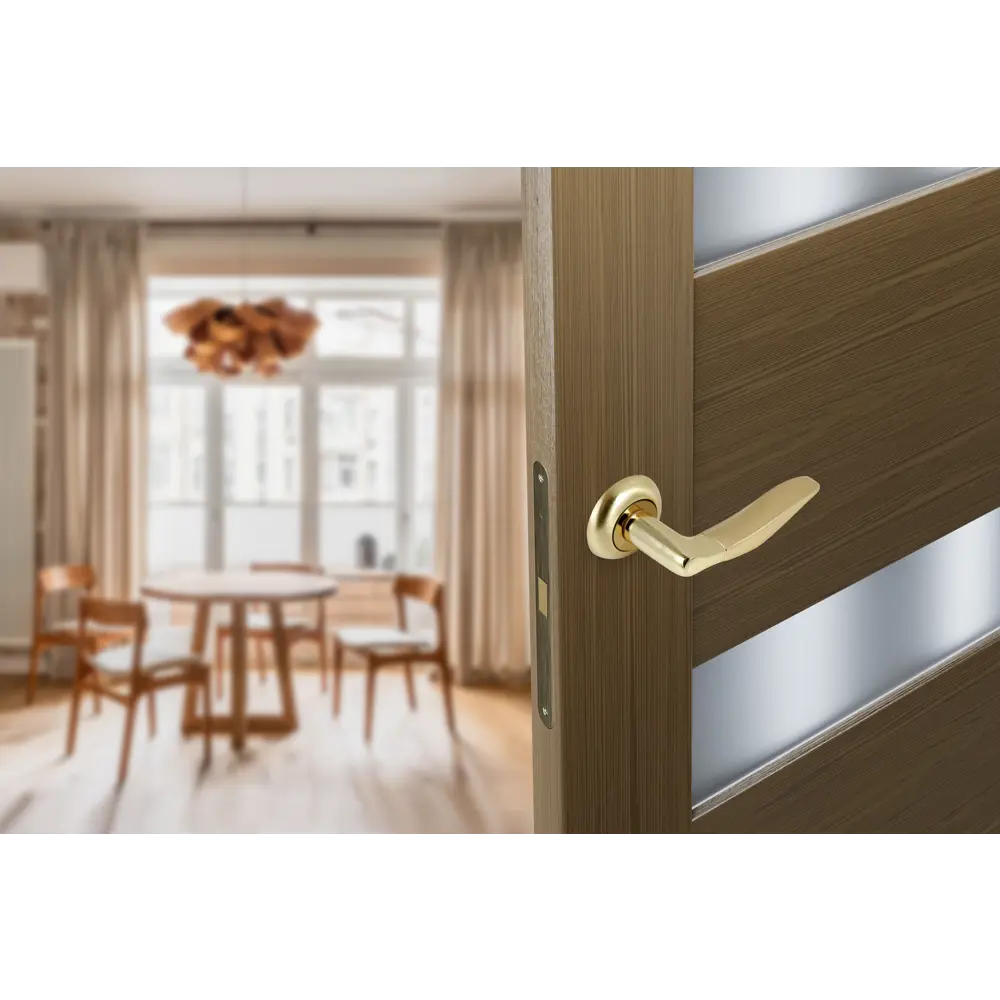 Дверные ручки EDSON EDS-34H-R1 золотые для межкомнатных дверей 85170618 STLM-0059417 - Вид №9