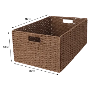 Корзина Konsensa 38x28x18 см бумага цвет коричневый