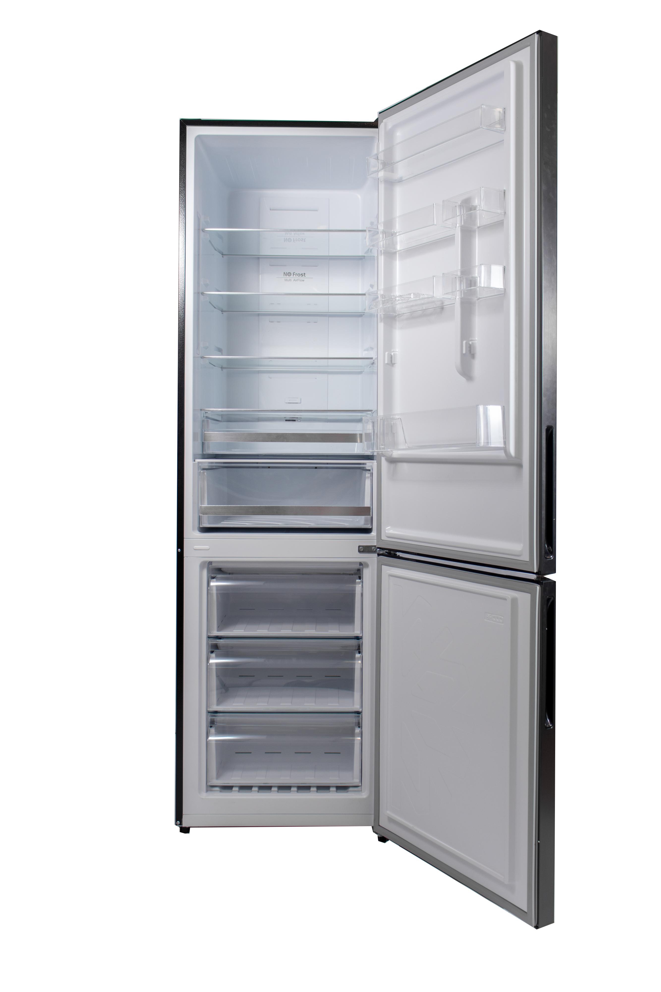 9141912 Холодильник с морозильником   HOLBERG HRB 2001NDX черный STDN-0009192 - Вид №1