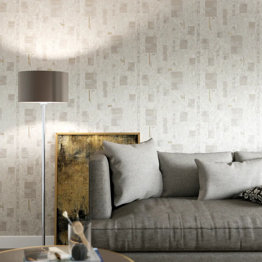 Обои флизелиновые Home Color Matrix бежевые 1.06 м HC31066-12 STLM-2036853 - Вид №2