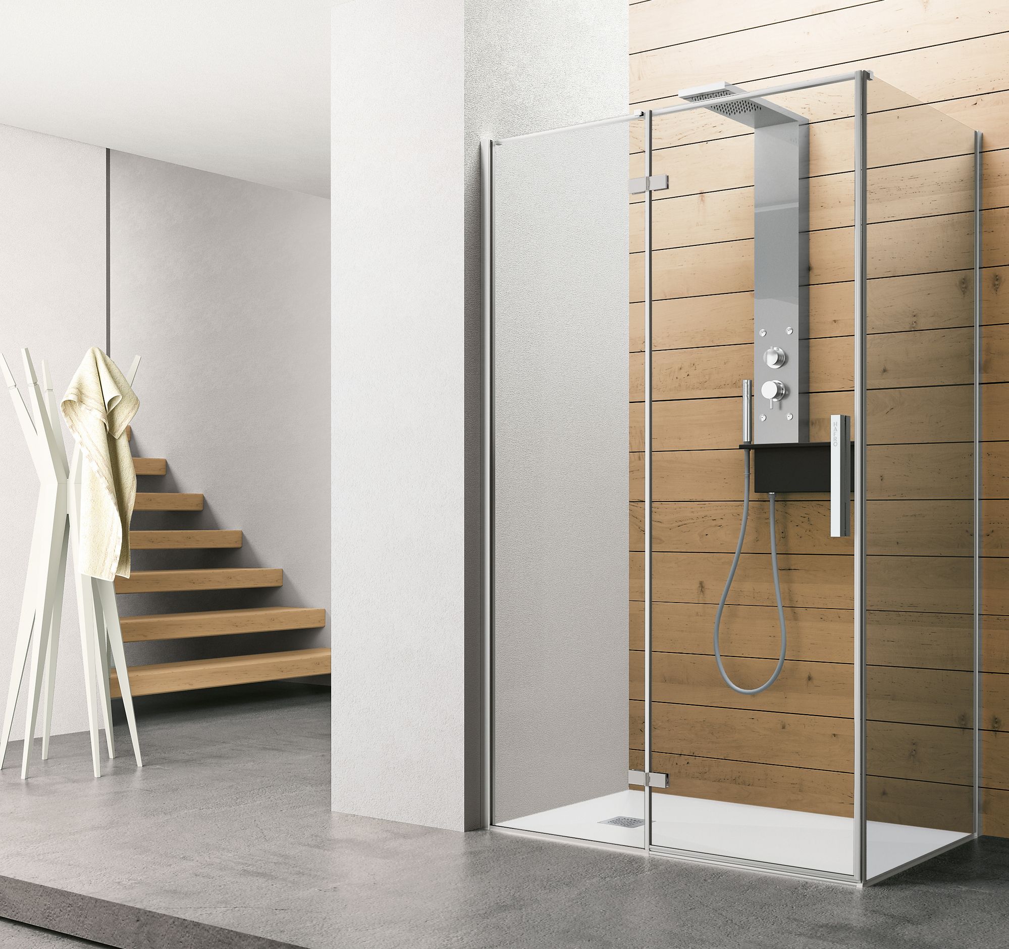 Угловая душевая кабина с распашной дверью Gruppo Geromin Time ARCH-00104966 - Вид №3