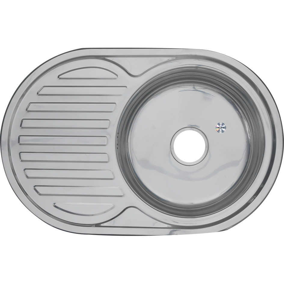 Мойка 7750 U MELANA 0,6/160 врезная овальная с сифоном (122 ta *15) 122 ta (*15) - Вид №2