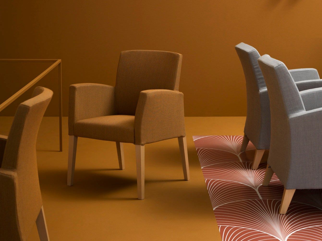 Тканевое кресло с подлокотниками PIAVAL FANDANGO-Contract ARCH-00075871 - Вид №3