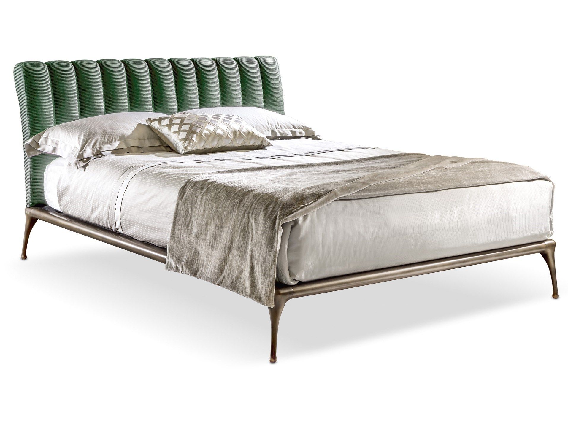 Двуспальная кровать с мягким изголовьем Cantori ISEO ARCH-00054203