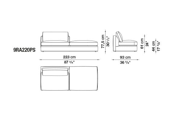 Ткань диван B&B Italia Ричард ARCH-00082196 - Вид №20