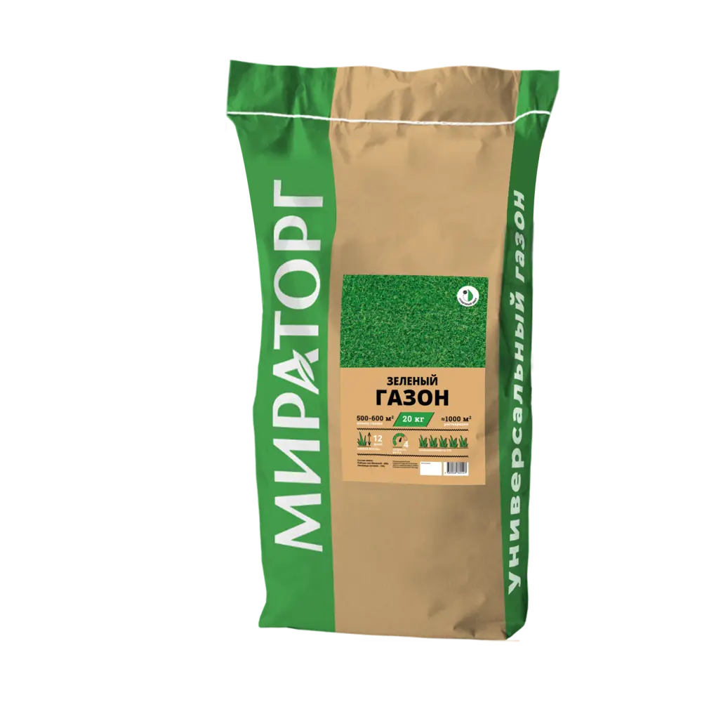 Семена газона МИРАТОРГ 20 кг - универсальная травосмесь для быстрого озеленения 83868322 STLM-0045282