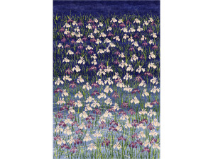 Шерстяной прямоугольный цветочный ковер