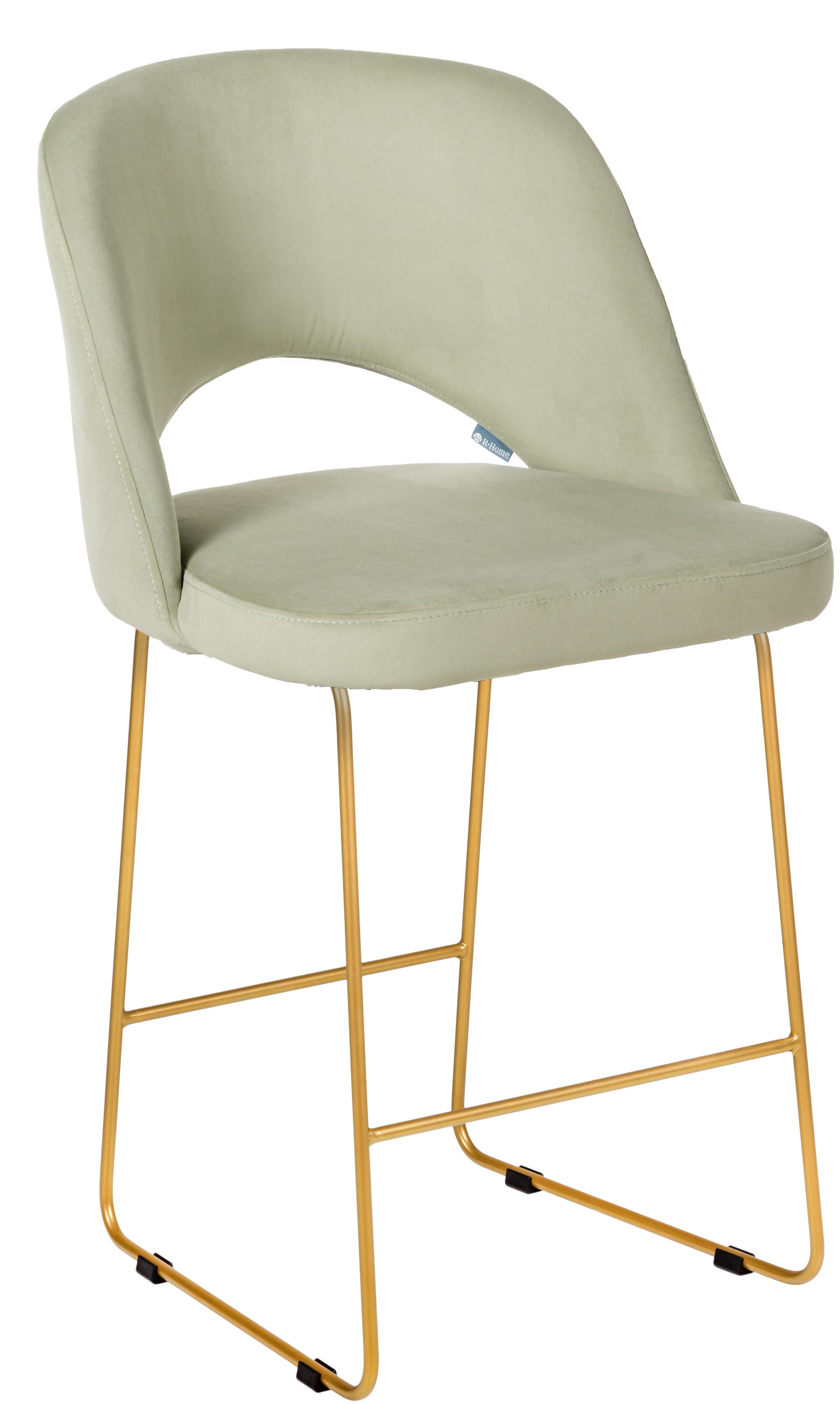 91063258 Барный стул Lars 52.5x105x57.5 см цвет фисташковый/золотой STLM-0463901 R-HOME
