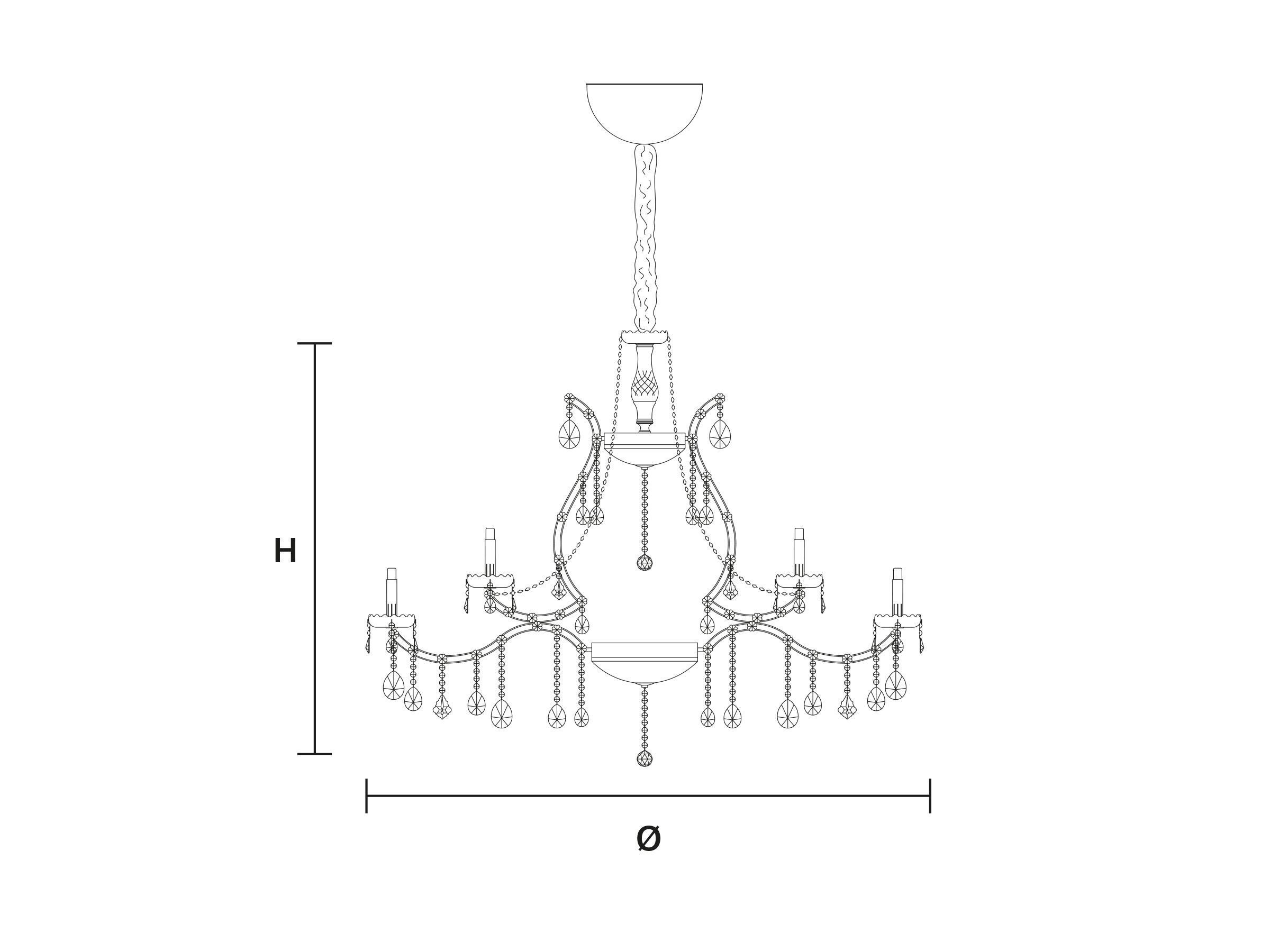 Подвесной светильник с кристаллами Masiero Aqaba ARCH-00070697 - Вид №2