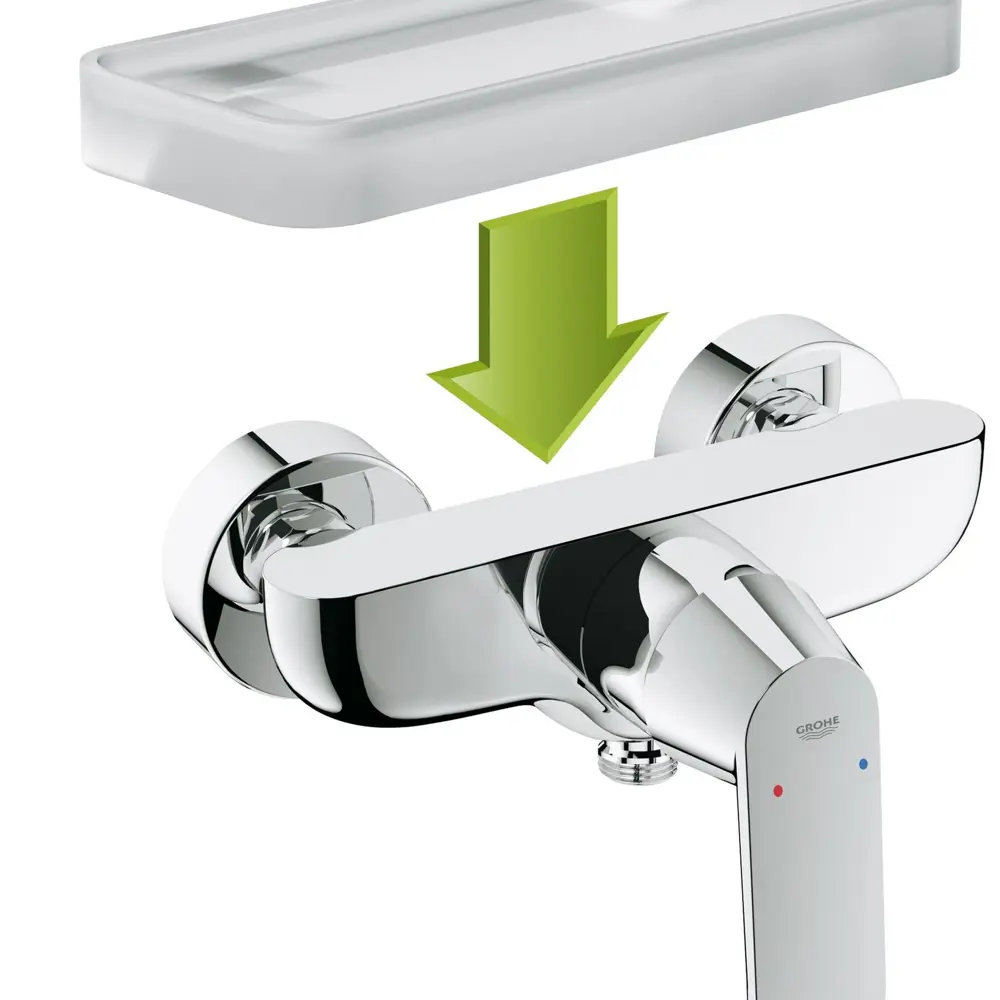 Смеситель для душа Grohe Eurosmart Cosmo, однорычажный, цвет хром Eurosart Cosmopolitan STLM-2158984 - Вид №4