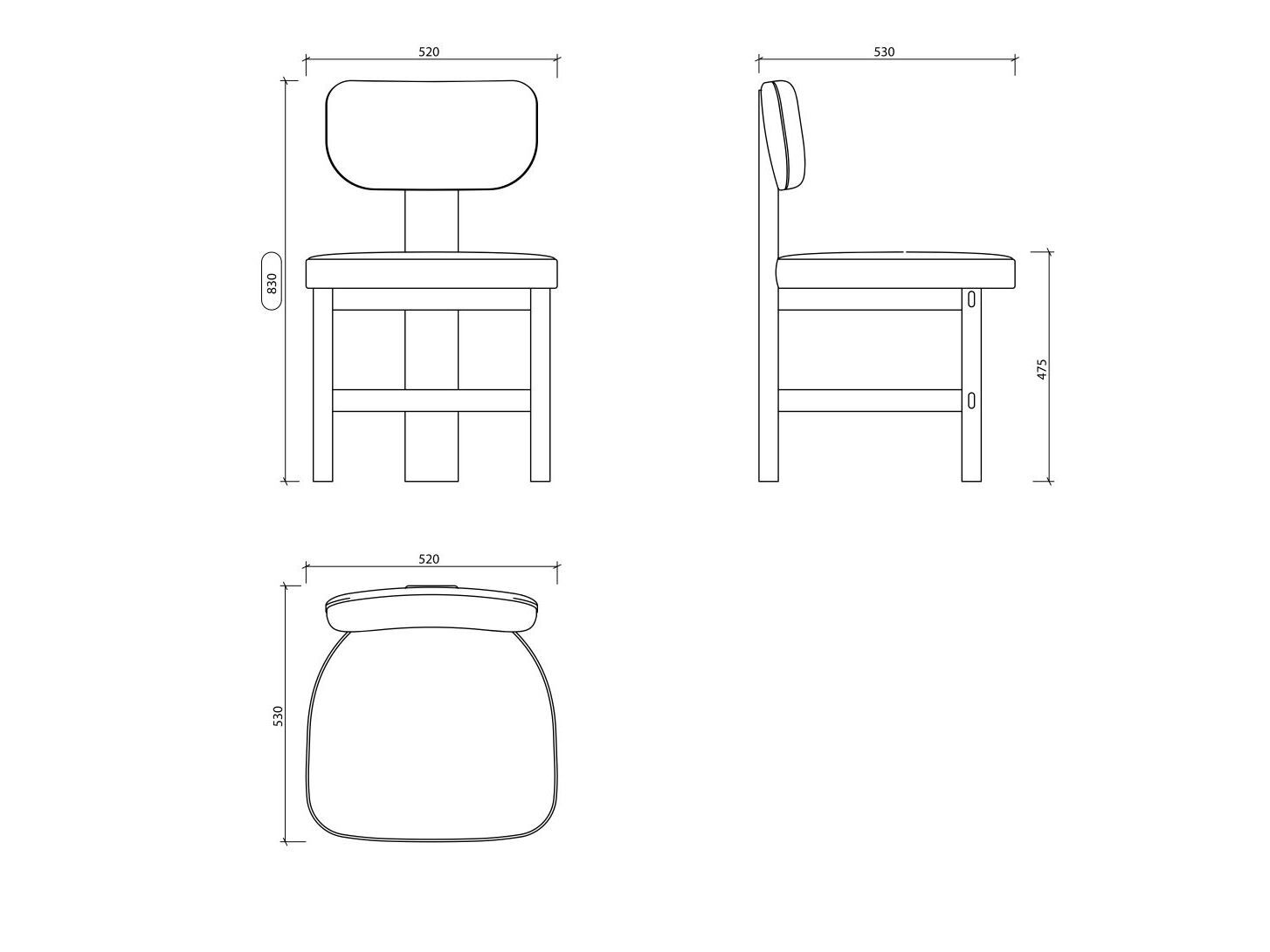 Мягкий стул из ткани Laskasas CHALKI ARCH-00123134 - Вид №4