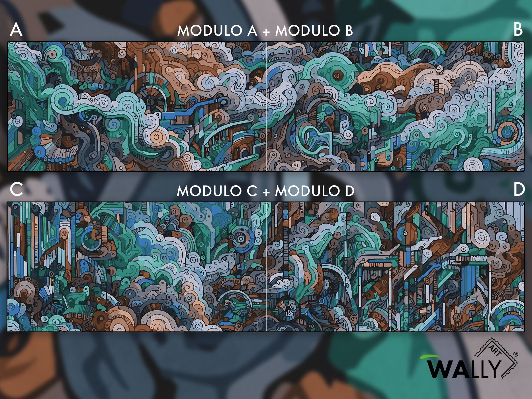 Моющиеся нетканые обои WALLYART BAUHAUS ARCH-00103922 - Вид №2