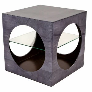 Приставной столик со стеклянной полкой серый Dark Cube PUSHA PUSHA 062860 Серый