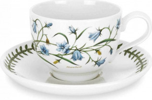 10568605 Portmeirion Чашка чайная с блюдцем Portmeirion Ботанический сад.Колокольчик 280мл, фарфор Фарфор