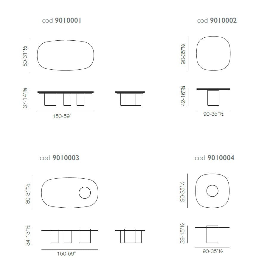 Низкий журнальный столик с мраморным или стеклянным верхом Vibieffe Quite luxury ARCH-00092228 - Вид №9