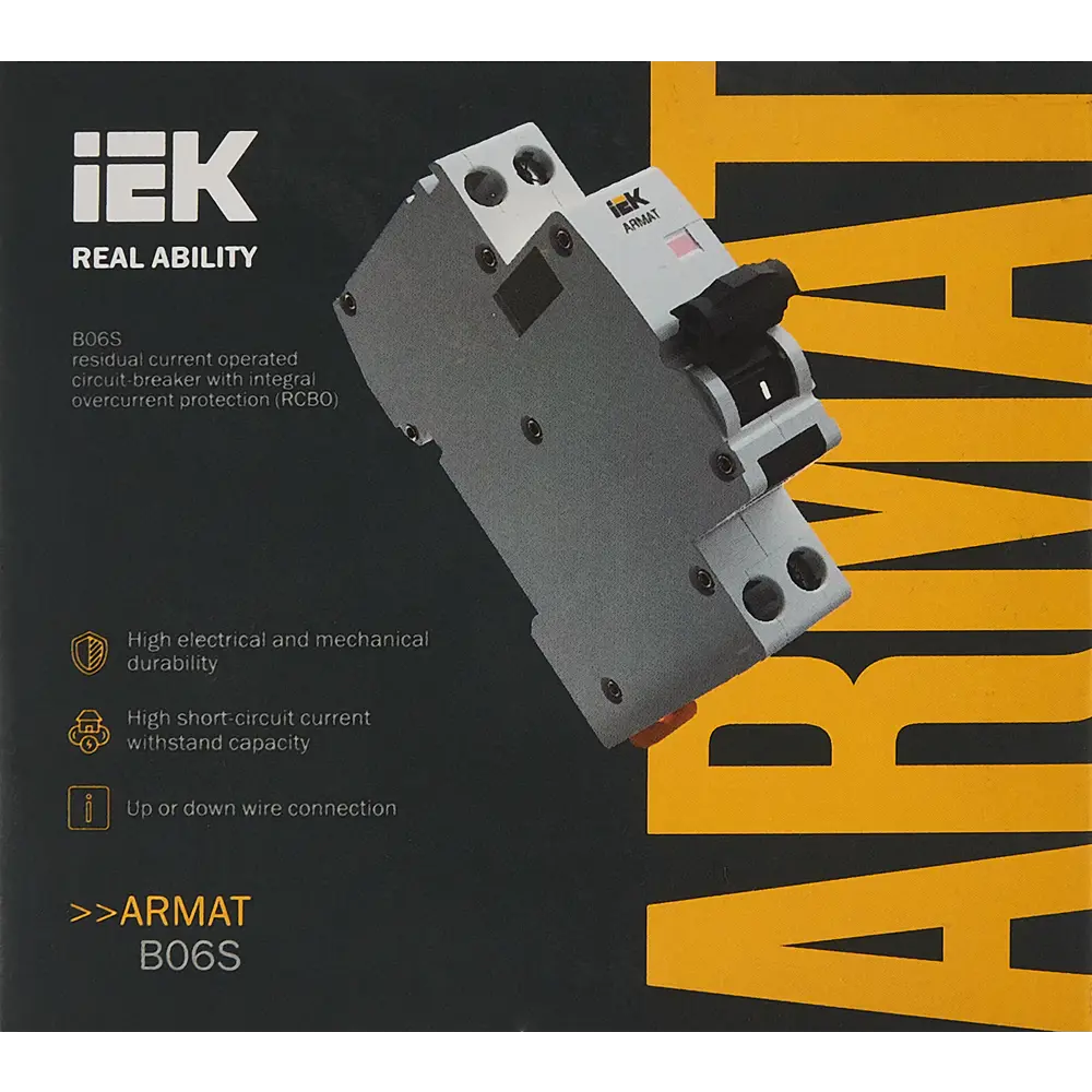 Дифференциальный автомат IEK Armat B06S - защита от короткого замыкания и перегрузок 87762185 STLM-1435123 - Вид №5