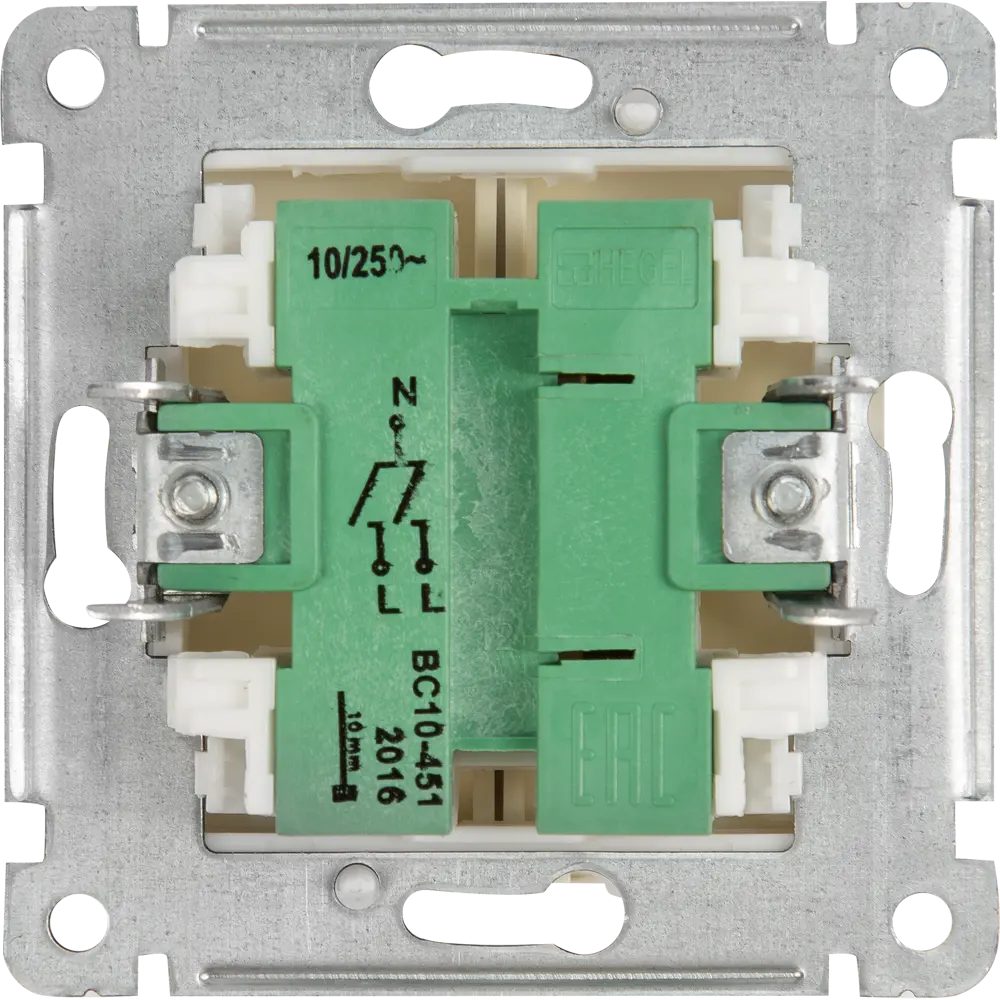 Выключатель встраиваемый Hegel Мастер 2 клавиши цвет слоновая кость STLM-2048767 - Вид №2
