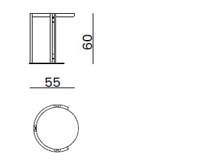 Высокий круглый сервировочный столик из керамогранита Bizzotto Italia Atmosphera ARCH-00109023 - Вид №5