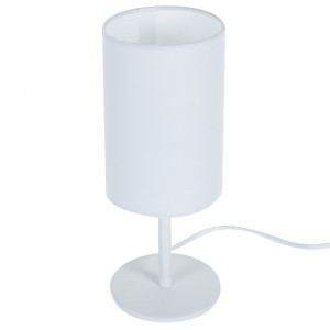 Настольная лампа Nice база 1 лампа E14x40 Вт, металл/ткань, цвет белый INSPIRE