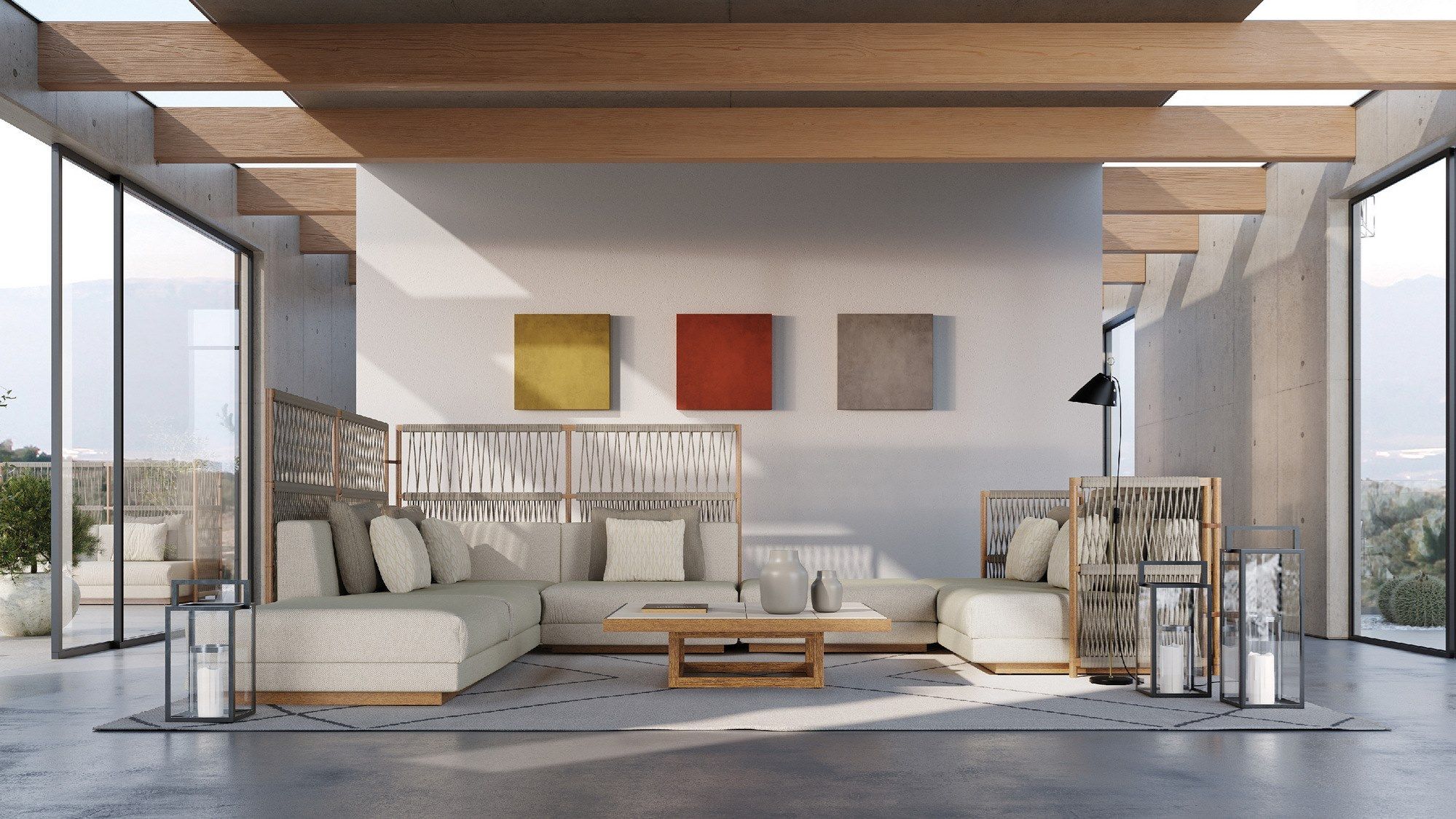 Секционный садовый диван с каркасом iroko Braid Embrace ARCH-00041078 - Вид №18