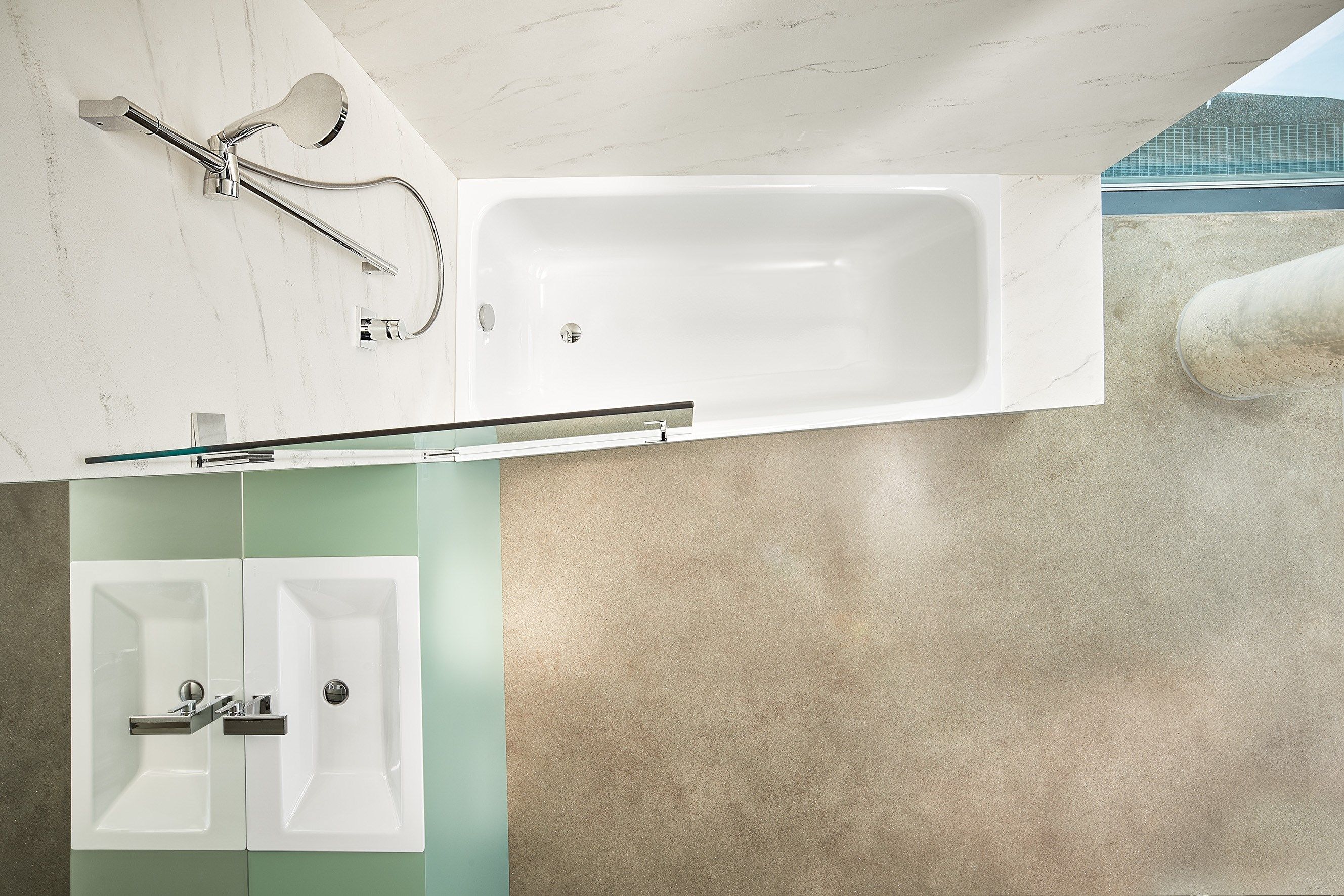 Встраиваемая стальная ванна с душем Bette BETTESPACE M ARCH-00009675