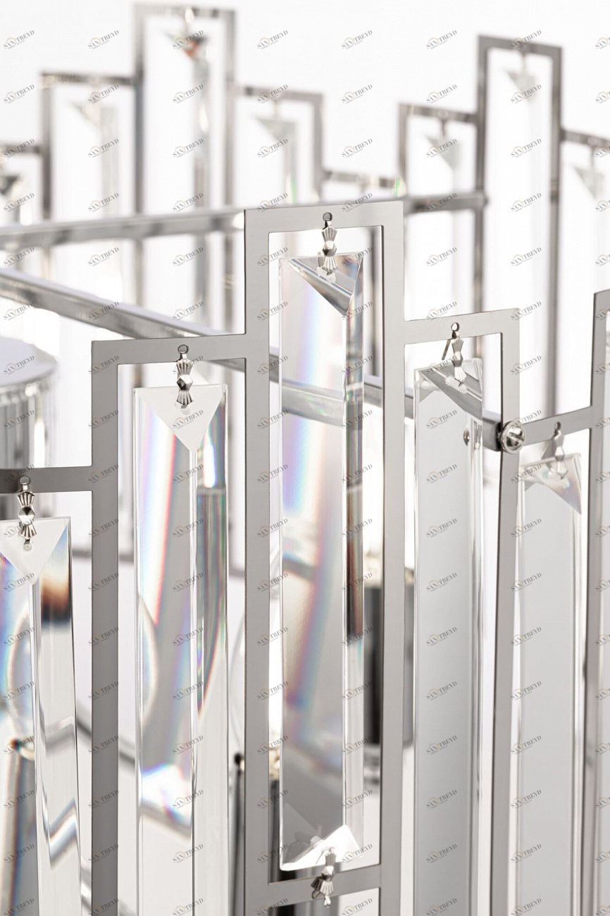 Люстра подвесная хрустальная хром Megan FR5085PL-05CH FREYA ДИЗАЙНЕРСКИЕ, MODERN 00-3957102 Прозрачный 