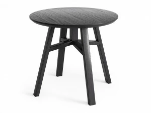 Приставной столик круглый черный дуб с черным 55 см Mack THE IDEA  210070 Черный