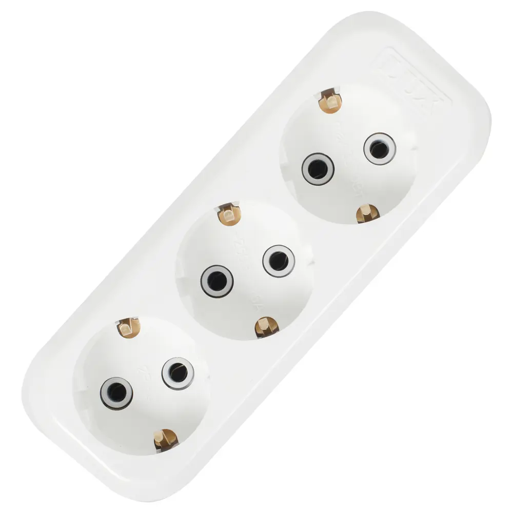 Колодка с заземлением Lux 3 розетки 16А STLM-2109996
