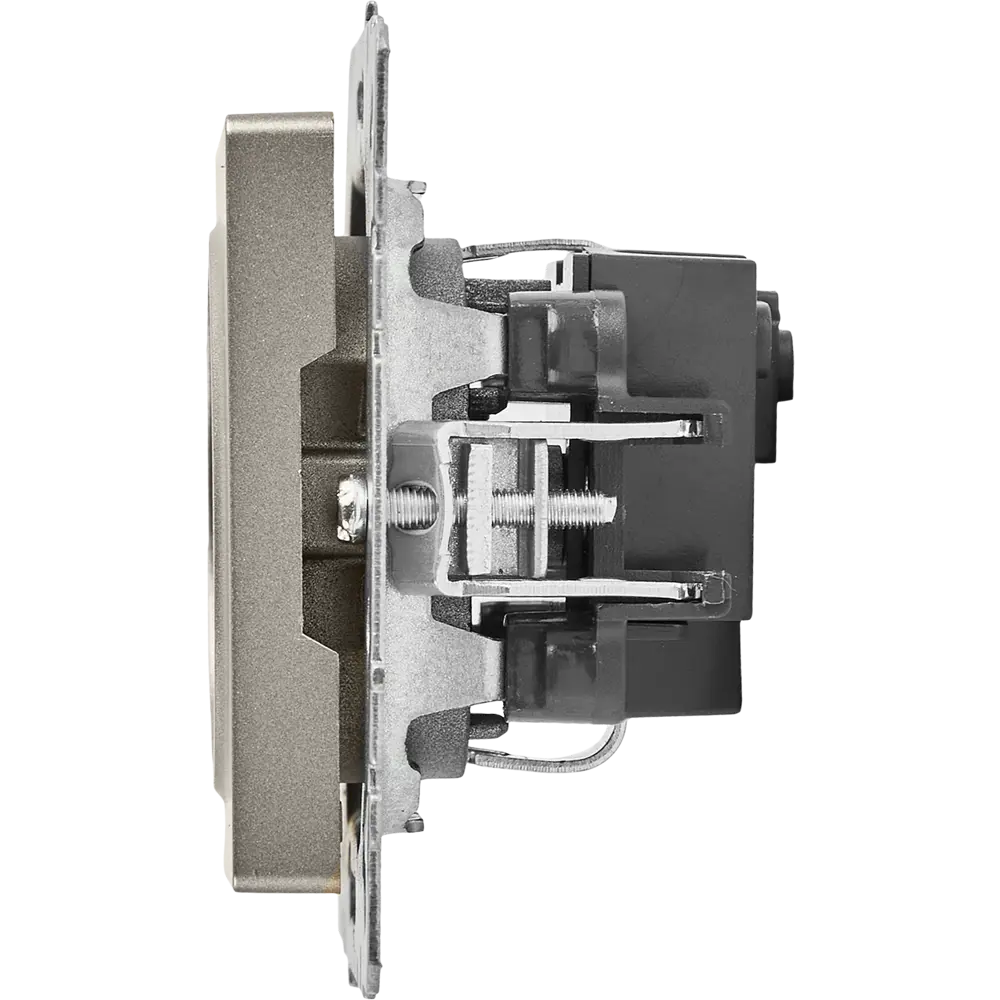 Розетка IEK Brite с заземлением в стальном исполнении 87761608 STLM-1386864 - Вид №2
