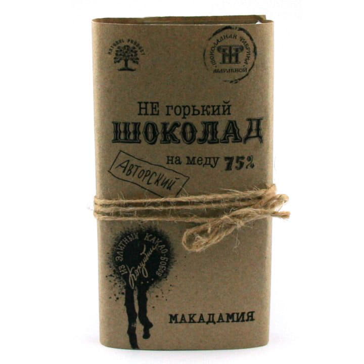 Шоколад на меду 75% не горький с макадамией ШФ Мараевой Santreyd 10159 - Вид №1