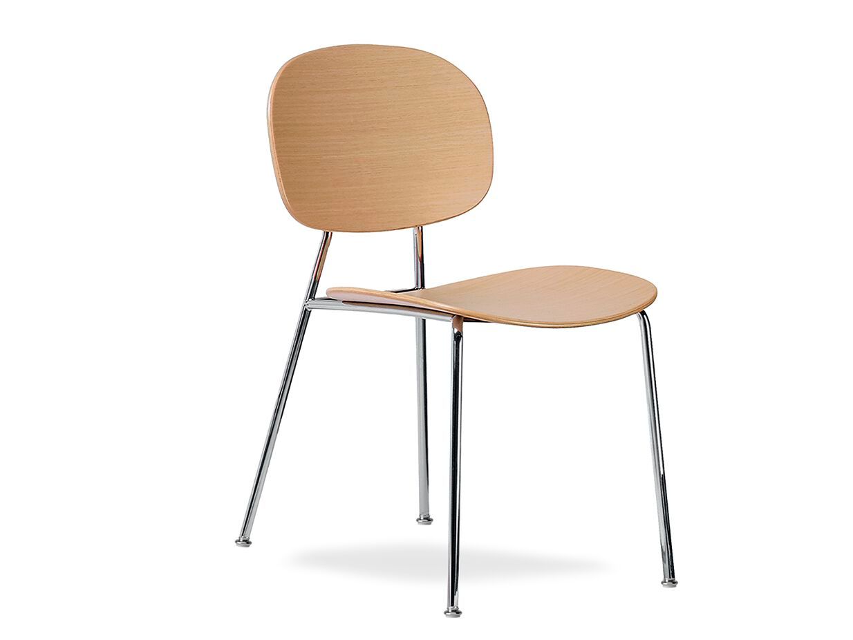 Стул из стали и дерева Infiniti круглый стержень ARCH-00048811