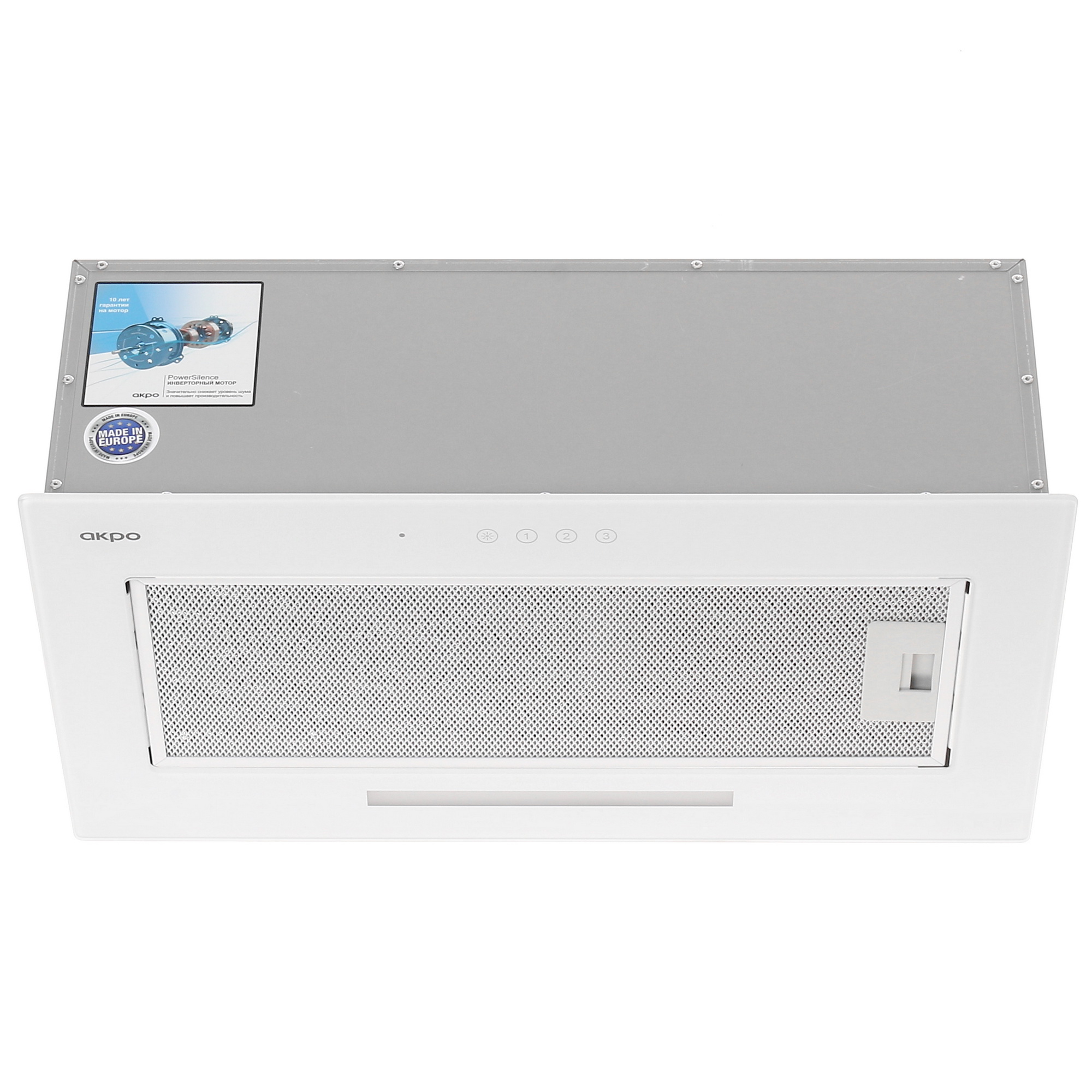 9951214 Вытяжка полновстраиваемая Akpo WK-11 Mio glass белый STDN-0046580 - Вид №1