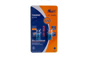 16028468 Светодиодная лампа T10 W5W W2.1x9.5d 12v blue KT 700083 KRAFT