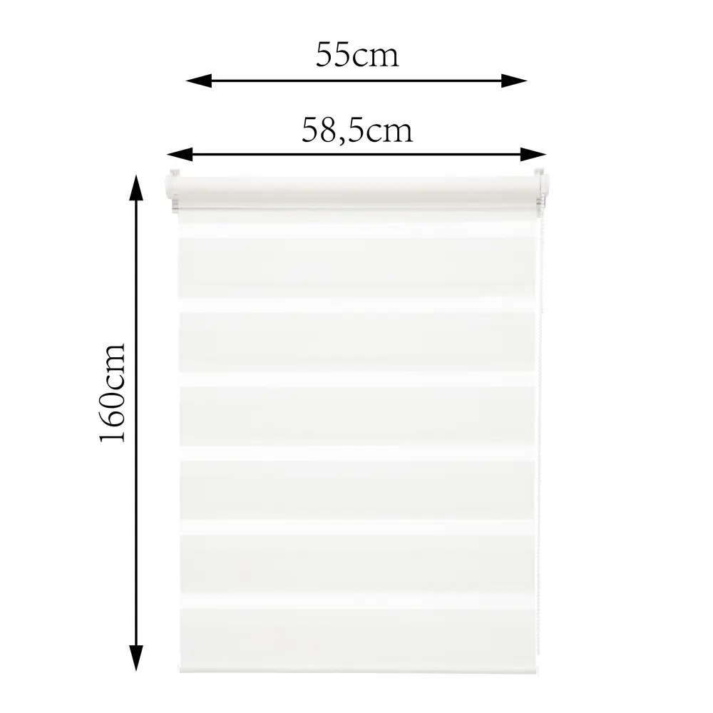 Штора рулонная день-ночь Inspire Peter 55x160 см белая White 0 STLM-2034878 - Вид №2