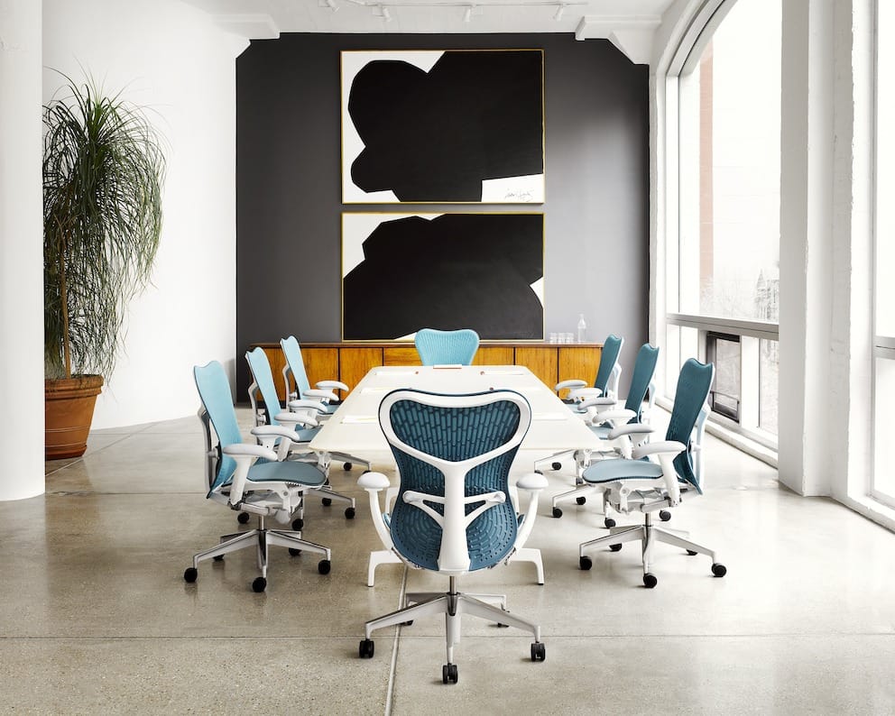 Эргономичное офисное кресло с вращающейся тканью Butterfly Herman Miller Mirra 2 ARCH-00092336 - Вид №15
