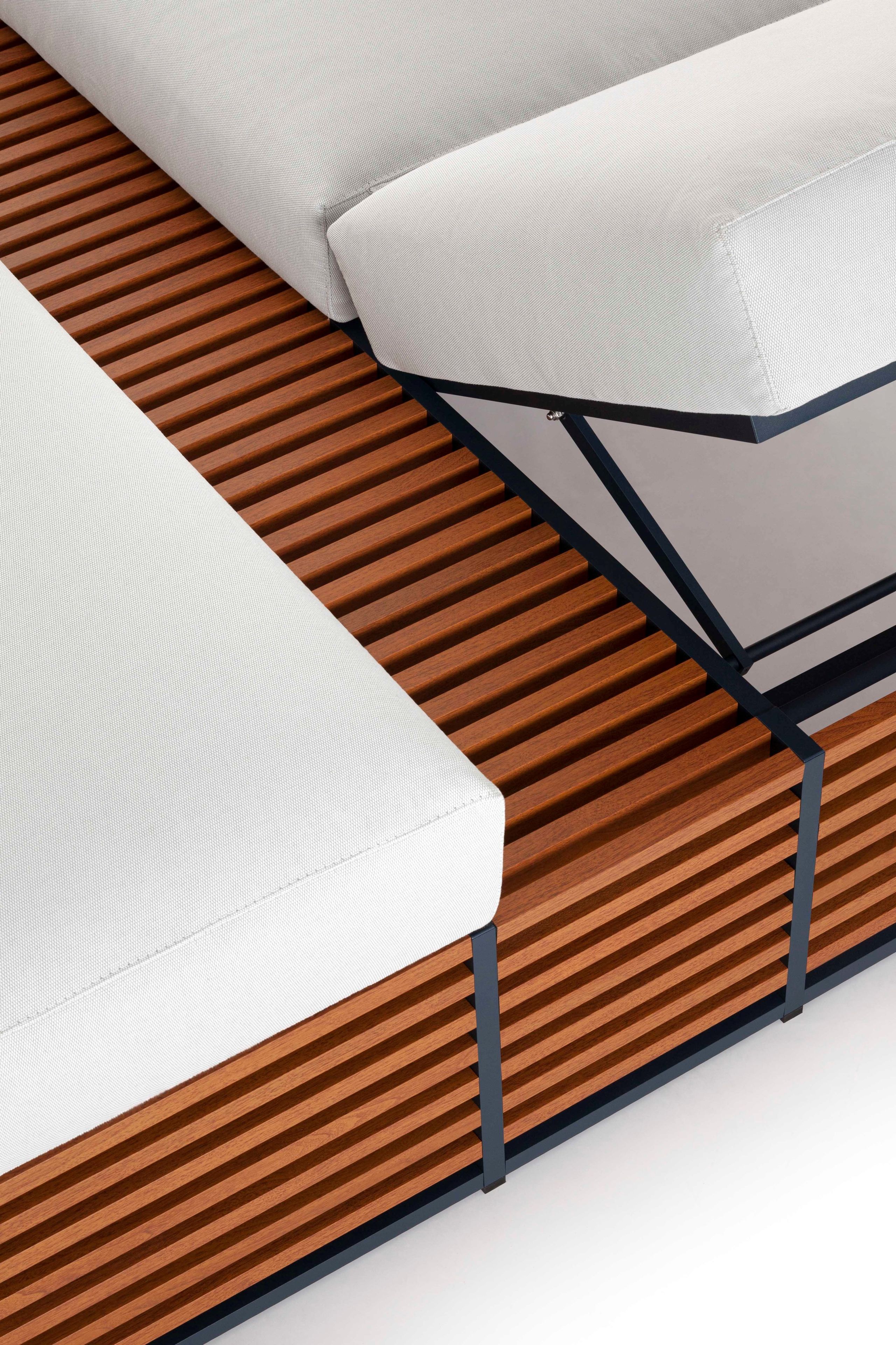 Садовая кровать с откидной спинкой из тикового дерева GANDIABLASCO DNA ARCH-00004547 - Вид №6