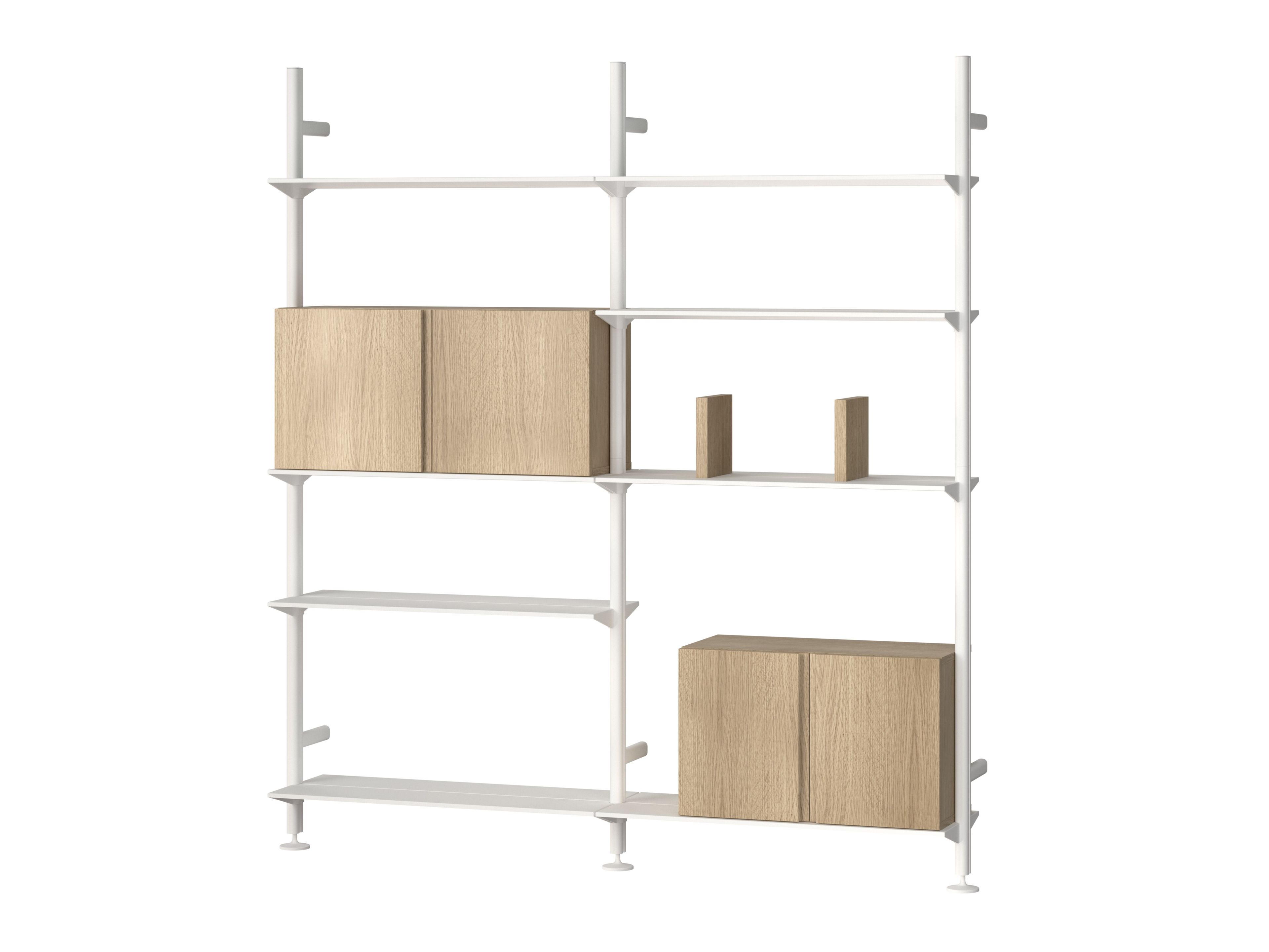 Настенный книжный шкаф из алюминия и дерева String Furniture Pira ARCH-00137952