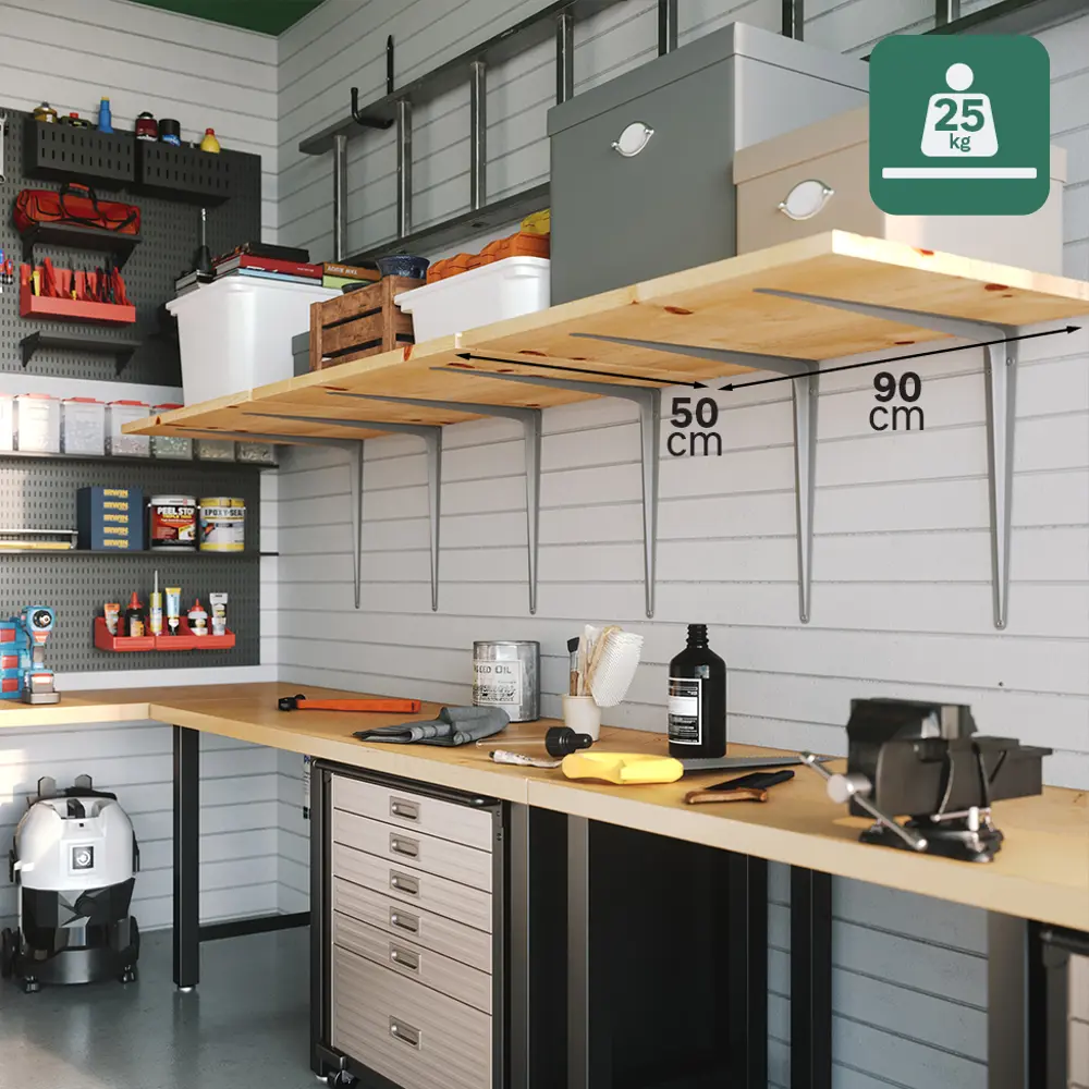 Утилитарный кронштейн Normo 35x40 см нагрузка до 25 кг цвет серый 89438027 STLM-2182465 Santreyd  - Вид №5