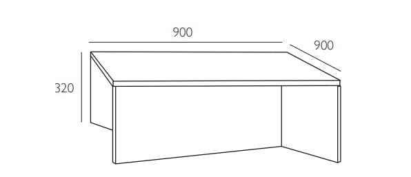 Квадратный стеклянный журнальный столик In Stock Pulpo ARCH-00138600 - Вид №6