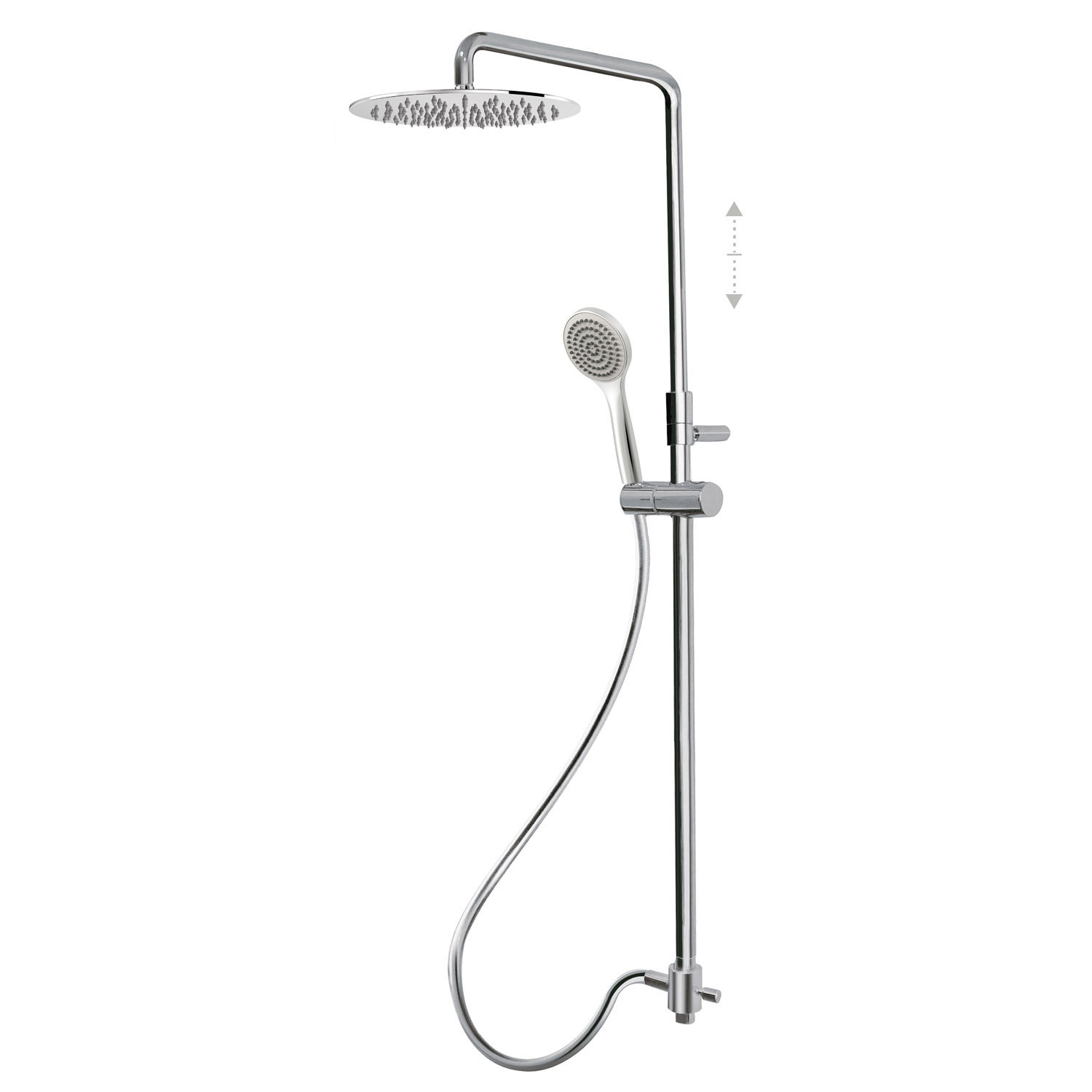 Набор душевой планки без смесителя с подачей воды и насадкой для душа-06163509 TRES Showers