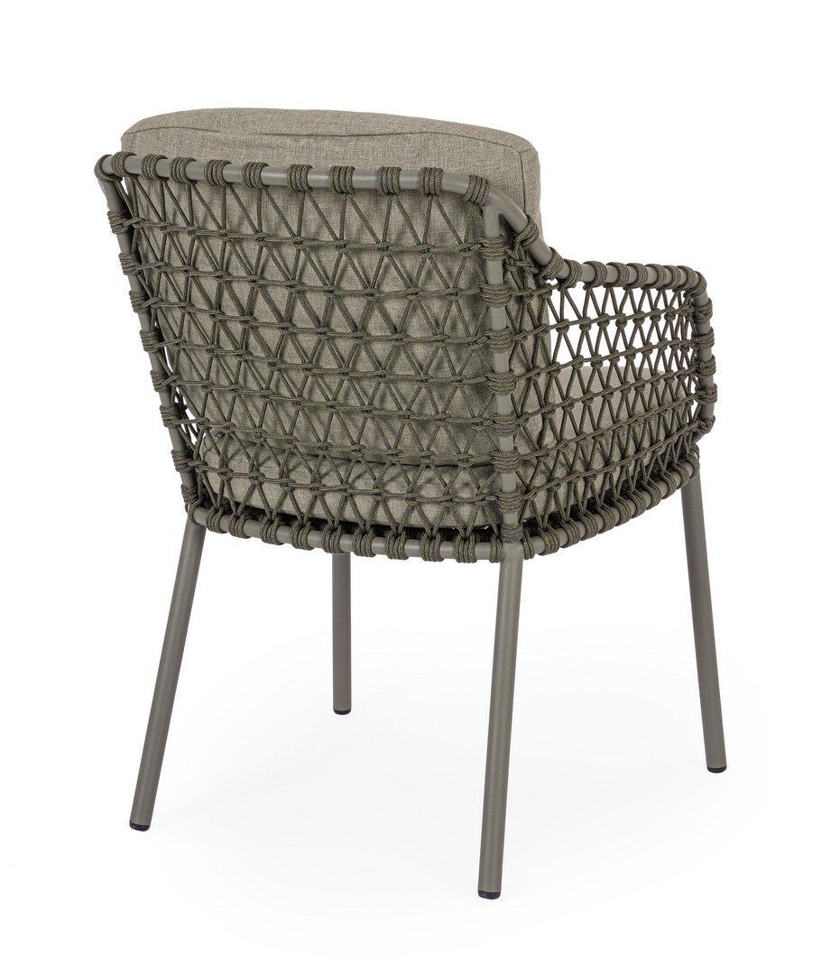 Веревочный садовый стул со встроенной подушкой BIZZOTTO Ivissa ARCH-00125255 - Вид №7