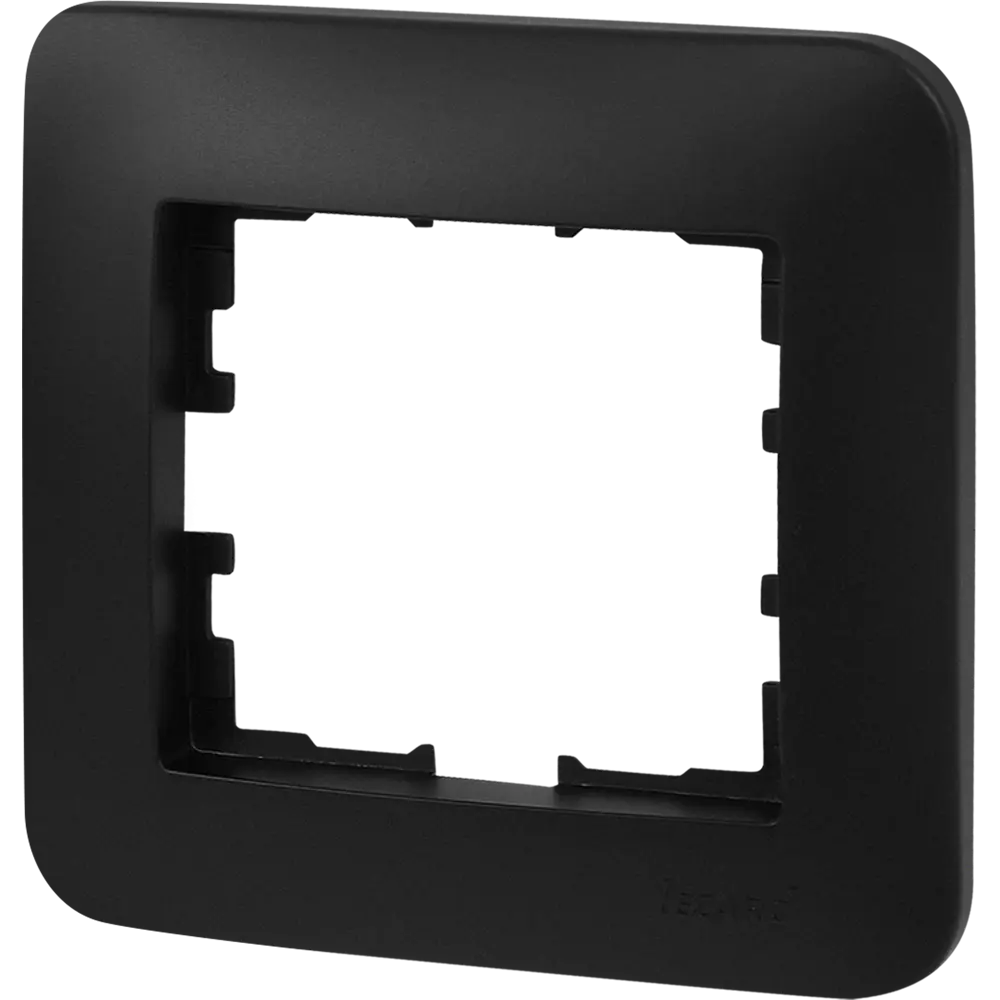 Рамка для розеток и выключателей Lezard Karina Life 1 пост горизонтальная цвет черный бархат STLM-2108275 - Вид №1